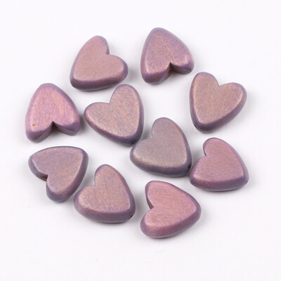 10kom 15mm prirodne drvene perle u obliku srca višebojne labave drvene perle za izradu nakita Diy dodaci za narukvice