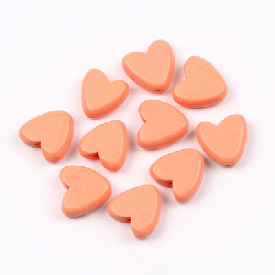 10kom 15mm prirodne drvene perle u obliku srca višebojne labave drvene perle za izradu nakita Diy dodaci za narukvice