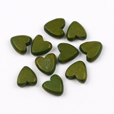 10kom 15mm prirodne drvene perle u obliku srca višebojne labave drvene perle za izradu nakita Diy dodaci za narukvice