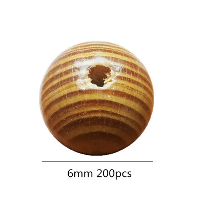 6-30 mm natūralaus medžio karoliukai pušies apvalūs tarpikliai karoliukai mediniai perlai be švino rutuliukai laisvi karoliukai papuošalams gaminti „pasidaryk pats“ priedai