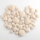 Prirodni nedovršeni DIY ravni drveni nakit od perli breskve s više specifikacija, drvene perle u obliku ljubavi