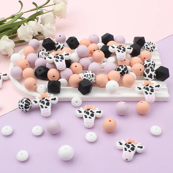 20/30 τμχ Animals Σετ με χάντρες σιλικόνης Unicorn Giraffes Focal Beads for Jewelry Making DIY βραχιόλι μπρελόκ Αξεσουάρ στυλό με χάντρες