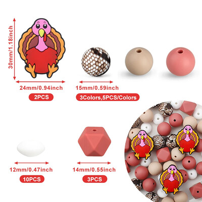 20/30 ks Silikónové korálky so zvieratami, sada jednorožcov, žiraf, korálky na výrobu šperkov, DIY náramok, kľúčenka, príslušenstvo, korálkové pero