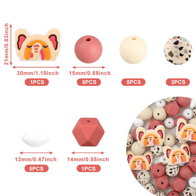 20/30 ks Silikónové korálky so zvieratami, sada jednorožcov, žiraf, korálky na výrobu šperkov, DIY náramok, kľúčenka, príslušenstvo, korálkové pero