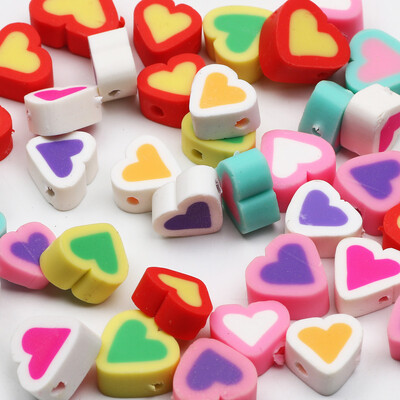 20/50db Aranyos virágos polimer szívgyöngyök polimer agyaggyöngyök távtartó gyöngyök ékszerkészítéshez barkácsolás karkötő nyaklánc kiegészítők