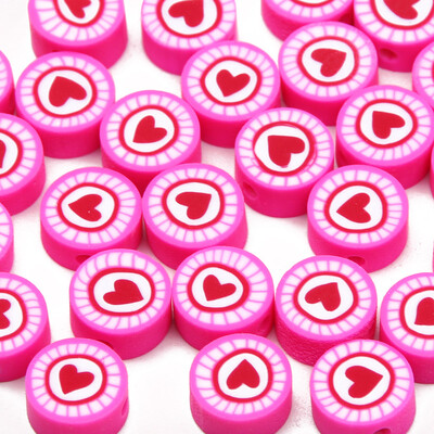 20/50db Aranyos virágos polimer szívgyöngyök polimer agyaggyöngyök távtartó gyöngyök ékszerkészítéshez barkácsolás karkötő nyaklánc kiegészítők