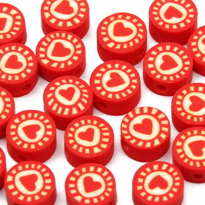 20/50db Aranyos virágos polimer szívgyöngyök polimer agyaggyöngyök távtartó gyöngyök ékszerkészítéshez barkácsolás karkötő nyaklánc kiegészítők