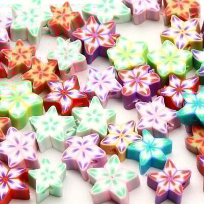 20/50db Aranyos virágos polimer szívgyöngyök polimer agyaggyöngyök távtartó gyöngyök ékszerkészítéshez barkácsolás karkötő nyaklánc kiegészítők