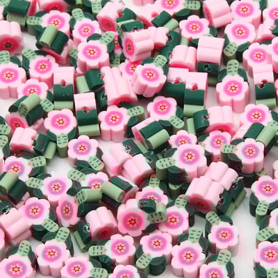 20/50db Aranyos virágos polimer szívgyöngyök polimer agyaggyöngyök távtartó gyöngyök ékszerkészítéshez barkácsolás karkötő nyaklánc kiegészítők