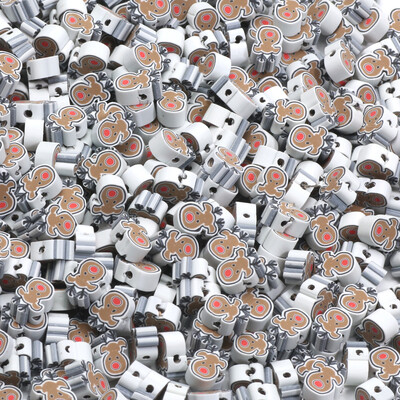 20/50/100 τμχ Νέος πολυμερής πηλός Spacer Χριστουγεννιάτικες χάντρες για κοσμήματα Κατασκευή Χριστουγεννιάτικων διακοσμήσεων Βραχιόλι κολιέ σκουλαρίκι DIY Αλυσίδα τηλεφώνου