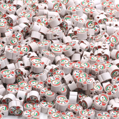 20/50/100 τμχ Νέος πολυμερής πηλός Spacer Χριστουγεννιάτικες χάντρες για κοσμήματα Κατασκευή Χριστουγεννιάτικων διακοσμήσεων Βραχιόλι κολιέ σκουλαρίκι DIY Αλυσίδα τηλεφώνου