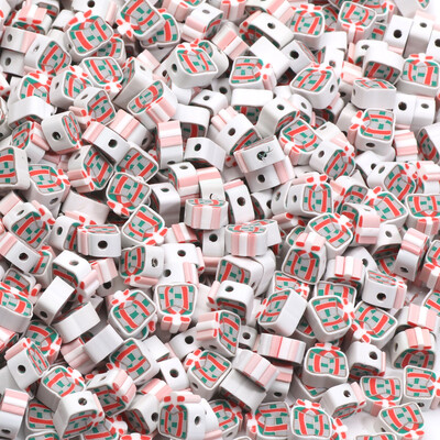 20/50/100 τμχ Νέος πολυμερής πηλός Spacer Χριστουγεννιάτικες χάντρες για κοσμήματα Κατασκευή Χριστουγεννιάτικων διακοσμήσεων Βραχιόλι κολιέ σκουλαρίκι DIY Αλυσίδα τηλεφώνου