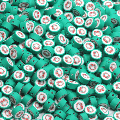 20/50/100 τμχ Νέος πολυμερής πηλός Spacer Χριστουγεννιάτικες χάντρες για κοσμήματα Κατασκευή Χριστουγεννιάτικων διακοσμήσεων Βραχιόλι κολιέ σκουλαρίκι DIY Αλυσίδα τηλεφώνου