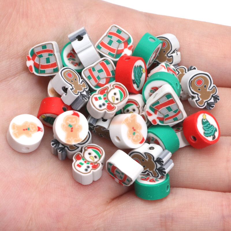 20/50/100 buc. margele de distanțiere din argilă polimerică noi pentru realizarea de bijuterii, decorațiuni de Crăciun, brățară, colier, cercei, lanț de telefon DIY