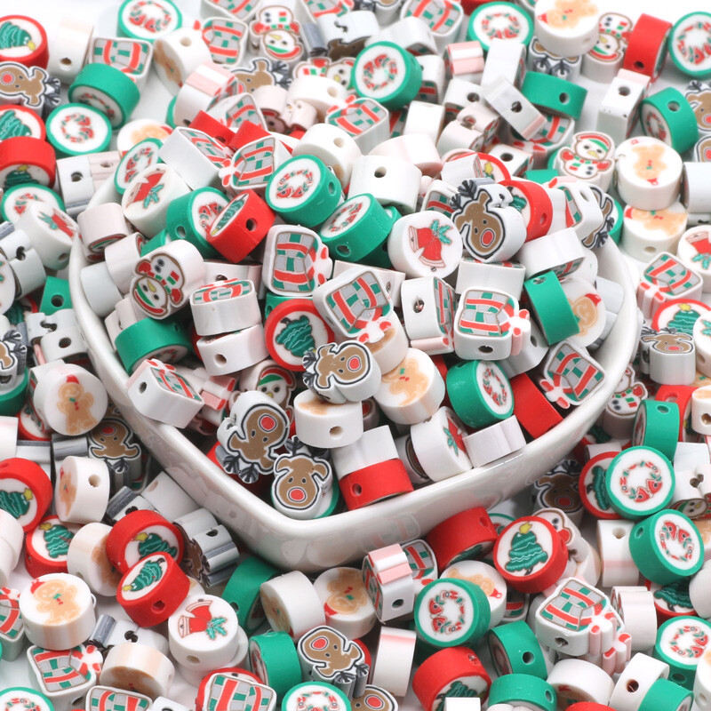 20/50/100 buc. margele de distanțiere din argilă polimerică noi pentru realizarea de bijuterii, decorațiuni de Crăciun, brățară, colier, cercei, lanț de telefon DIY