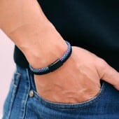 Nový paracord náramok pre mužov odnímateľný nerezový oceľový magnetický náramok s prackou bicolor macramé pulseira masculina darček pre neho