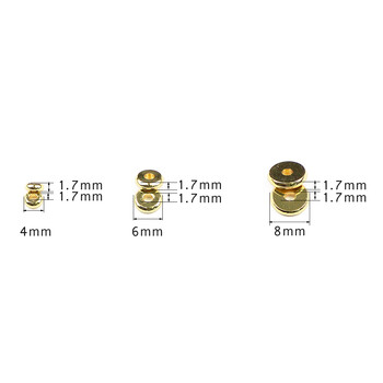 UPGFNK 4 6 8mm Coin Copper Spacer beads White Rose Gold Χρώμα μαύρο Επίπεδες στρογγυλές μεταλλικές Χαλαρές χάντρες για βραχιόλι κατασκευής κοσμημάτων DIY