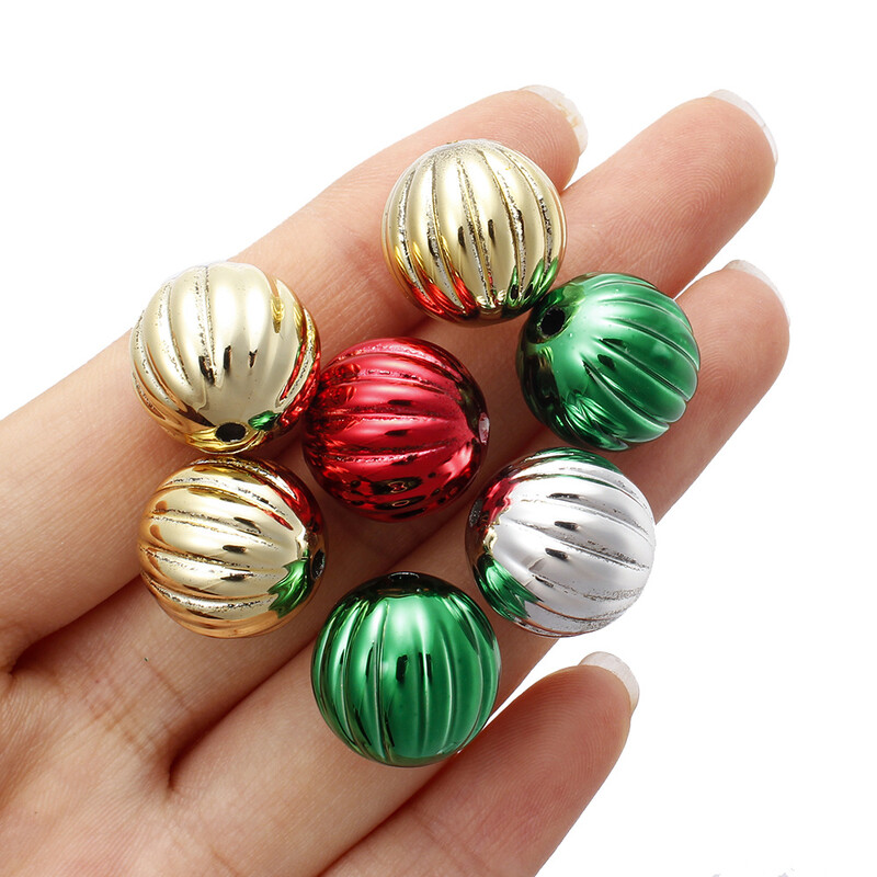 ​10 db 16 mm-es sütőtök alakú akril gyöngyök karácsonyi dekorációhoz, kézzel készített barkács karkötő nyaklánc kiegészítők