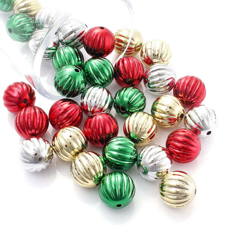 ​10 db 16 mm-es sütőtök alakú akril gyöngyök karácsonyi dekorációhoz, kézzel készített barkács karkötő nyaklánc kiegészítők