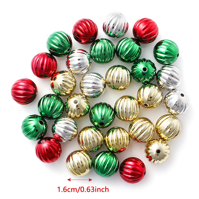 ​10 db 16 mm-es sütőtök alakú akril gyöngyök karácsonyi dekorációhoz, kézzel készített barkács karkötő nyaklánc kiegészítők