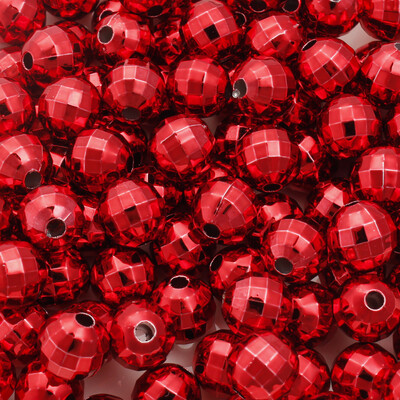 10mm 10τμχ Ακρυλικό Χριστουγεννιάτικο Καθρέφτη Disco Στρογγυλές Χάντρες για Κατασκευή κοσμημάτων DIY, Κολιέ, Βραχιόλι, Σκουλαρίκια Προμήθειες χειροτεχνίας