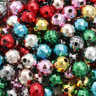 10mm 10τμχ Ακρυλικό Χριστουγεννιάτικο Καθρέφτη Disco Στρογγυλές Χάντρες για Κατασκευή κοσμημάτων DIY, Κολιέ, Βραχιόλι, Σκουλαρίκια Προμήθειες χειροτεχνίας