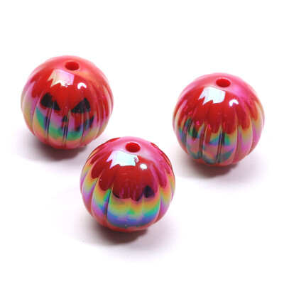 10 ks 15 mm viacfarebné halloweenske tekvicové akrylové korálky voľné dištančné korálky na výrobu šperkov, náramkov, DIY halloweenskych doplnkov