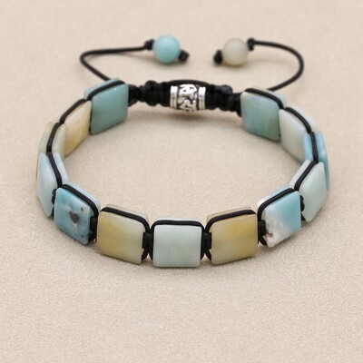 10 mm-es Lapis Lazuli természetes kőből fonott karkötő és karkötő Punk férfi női barátság báj karkötő karkötő kézzel készített ékszerek