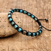 Kézzel készített női férfi ékszerek természetes kő gyöngyök hematit fonott karkötő karkötő szőtt boho jóga báj karkötő pároknak