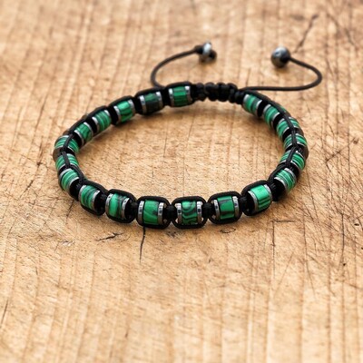 Kézzel készített női férfi ékszerek természetes kő gyöngyök hematit fonott karkötő karkötő szőtt boho jóga báj karkötő pároknak