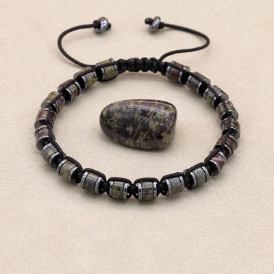 Kézzel készített női férfi ékszerek természetes kő gyöngyök hematit fonott karkötő karkötő szőtt boho jóga báj karkötő pároknak