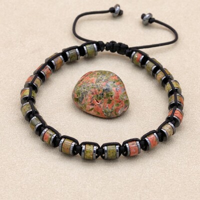 Kézzel készített női férfi ékszerek természetes kő gyöngyök hematit fonott karkötő karkötő szőtt boho jóga báj karkötő pároknak