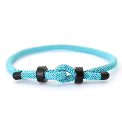 Modna muška narukvica s kopčom od nehrđajućeg čelika, ručno rađena podesiva narukvica s crvenim koncem za sreću, biciklistička narukvica za sportove na otvorenom