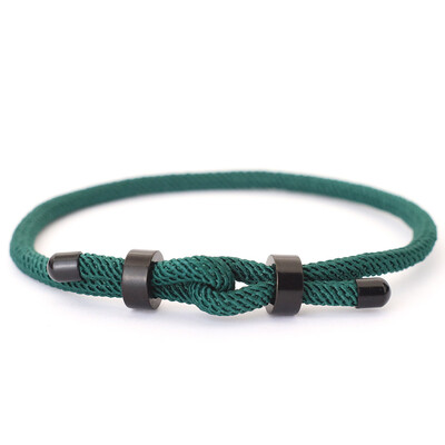 Modna muška narukvica s kopčom od nehrđajućeg čelika, ručno rađena podesiva narukvica s crvenim koncem za sreću, biciklistička narukvica za sportove na otvorenom