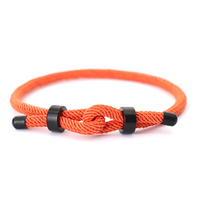 Modna muška narukvica s kopčom od nehrđajućeg čelika, ručno rađena podesiva narukvica s crvenim koncem za sreću, biciklistička narukvica za sportove na otvorenom