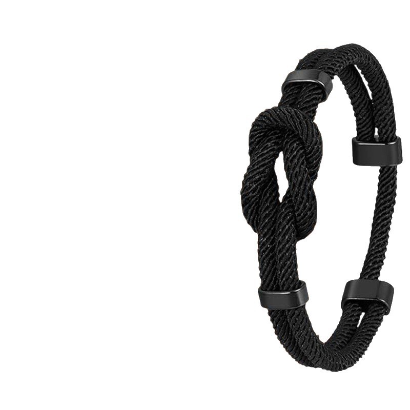 Modna muška narukvica s kopčom od nehrđajućeg čelika, ručno rađena podesiva narukvica s crvenim koncem za sreću, biciklistička narukvica za sportove na otvorenom