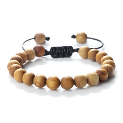 Náramok z korálok z prírodného santalového dreva, tibetský etnický Budhov meditačný náramok, elastický a nastaviteľný, modlitba, muži a ženy, šperky, darček