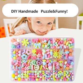 Σετ 24 Grids Girls Makaron Color Cute Handmade DIY Beading Assecories