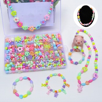 Σετ 24 Grids Girls Makaron Color Cute Handmade DIY Beading Assecories