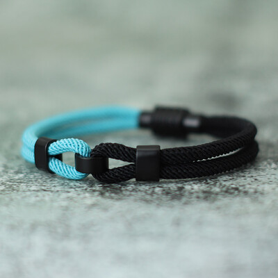 Új bicolor fonal karkötő férfiaknak mágnescsattal, koncentrikus csomóval, tengeri húros karkötő karkötővel ukrán karkötő Joias