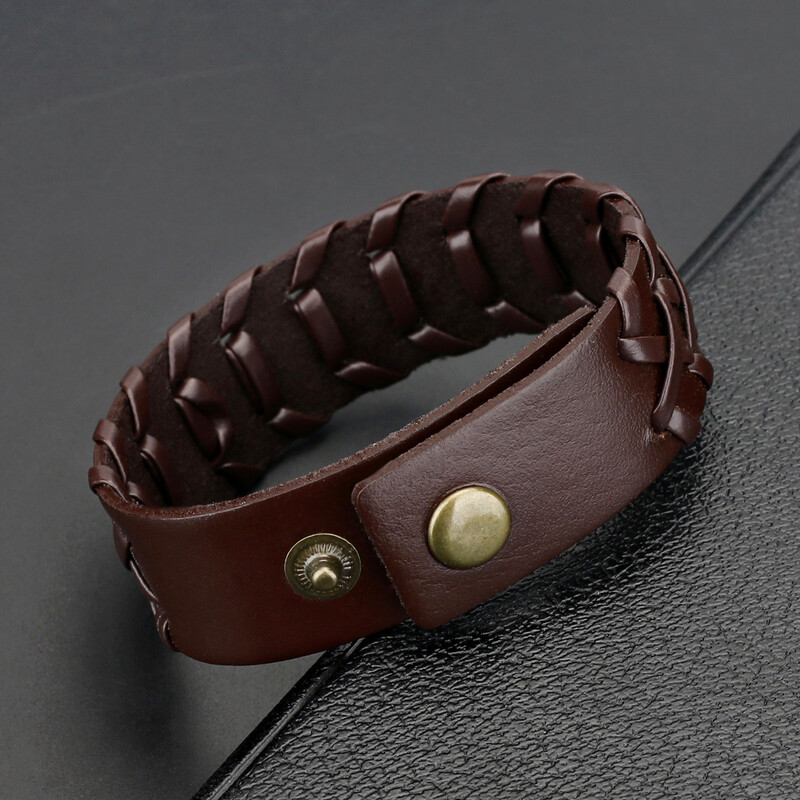 2024 m. tendencijos žavūs papuošalai rankų darbo pynimo PU odinė apyrankė Senovinės apyrankės Apyrankės Rankogaliai Apyrankė Vyriški papuošalai Pulseira