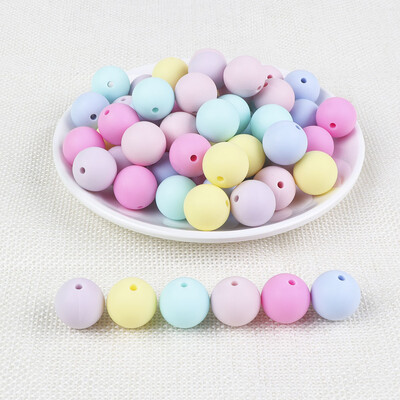 Joepada 100Pcs/lot 9mm Okrugle silikonske perle Food Grade Material za DIY bebinu ogrlicu za nicanje zubića Gricalo za zube za bebe bez BPA
