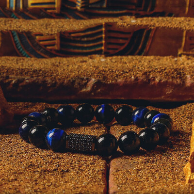 5A valódi természetes vörös tigris szem gyöngyök kő karkötő férfi női cirkon kiegészítők, kézzel készített ékszerek, ajándék barátnőknek nagykereskedés