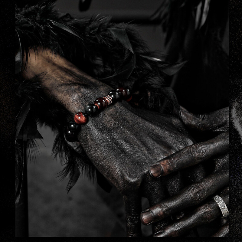 5A valódi természetes vörös tigris szem gyöngyök kő karkötő férfi női cirkon kiegészítők, kézzel készített ékszerek, ajándék barátnőknek nagykereskedés