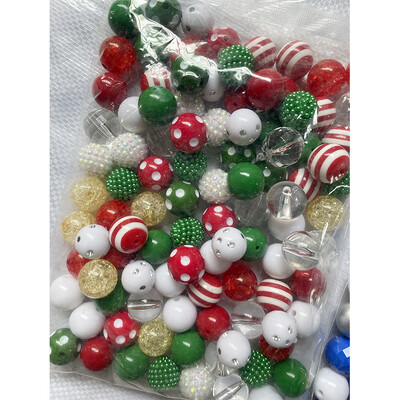 50db/zsák Akril rágógumi 20mm Kerek Gyöngyök Egyenes Lyuk Gyöngyös Toll Anyag Barkács ékszer Kiegészítők