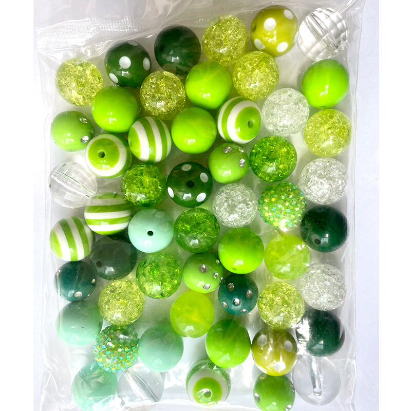 50db/zsák Akril rágógumi 20mm Kerek Gyöngyök Egyenes Lyuk Gyöngyös Toll Anyag Barkács ékszer Kiegészítők