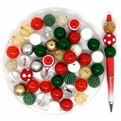 50vnt./Maišelis Akrilo burbuliukai 20mm apvalios spalvos karoliukai rašiklių rinkinys „pasidaryk pats“ raktų pakabukas telefono grandinėlė papuošalų gamyba Priedai