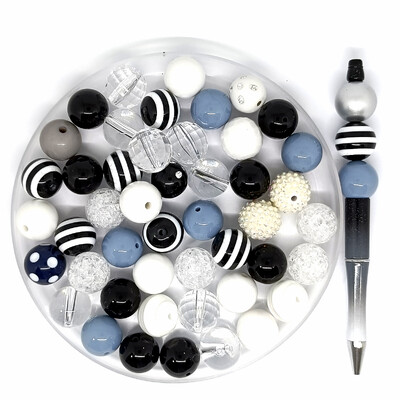 50vnt./Maišelis Akrilo burbuliukai 20mm apvalios spalvos karoliukai rašiklių rinkinys „pasidaryk pats“ raktų pakabukas telefono grandinėlė papuošalų gamyba Priedai