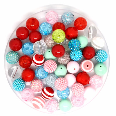 50vnt./Maišelis Akrilo burbuliukai 20mm apvalios spalvos karoliukai rašiklių rinkinys „pasidaryk pats“ raktų pakabukas telefono grandinėlė papuošalų gamyba Priedai