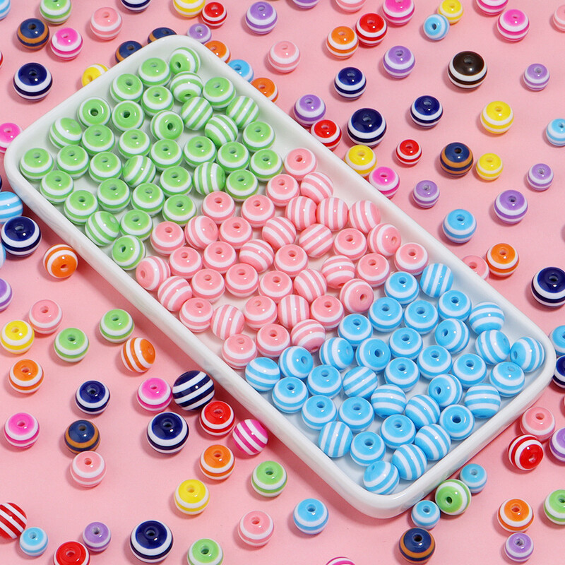 5 vnt Super 20 mm akrilo dryžuotų dėmių karoliukai, skirti „pasidaryk pats“ rašiklis apyrankė karoliai raktų pakabukas telefono grandinėlė papuošalų aksesuaras